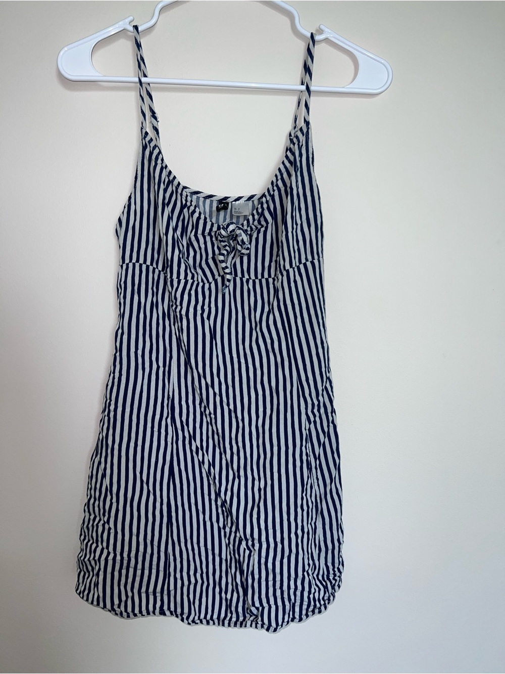 Striped Navy & White Spaghetti Strap Dress